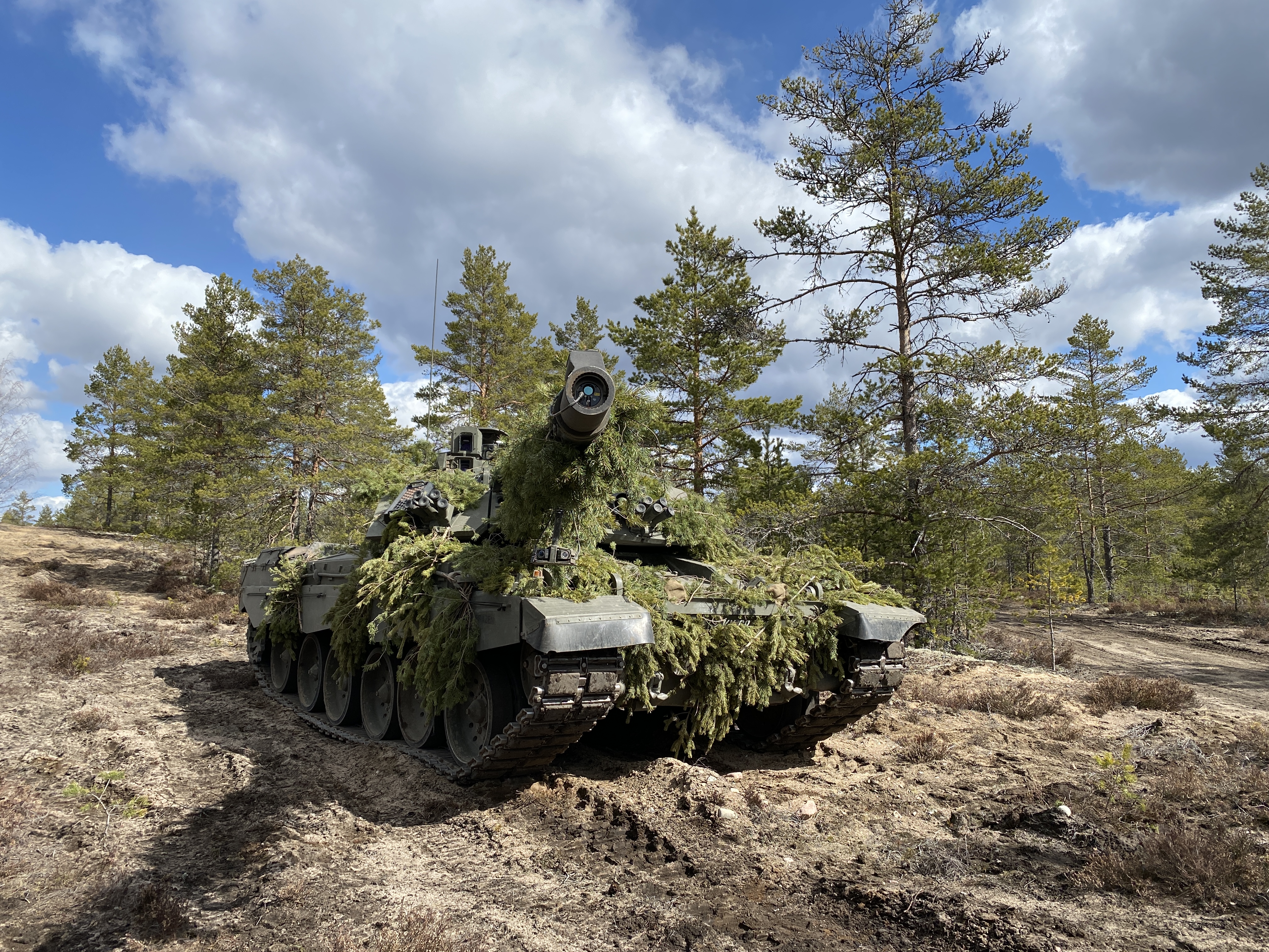 A Challenger 2 tank on Exercise Arrow 22 in Finland 