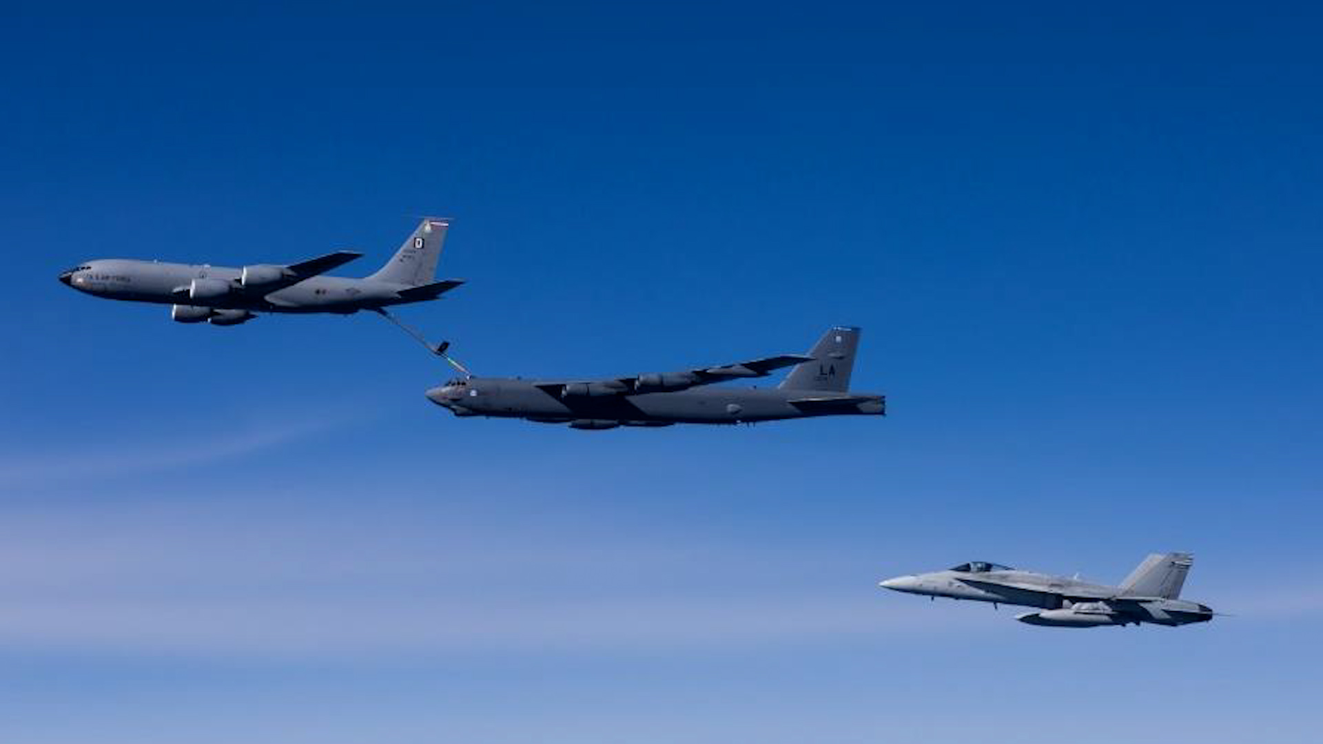 The US aircraft were operating out of a Romania aircraft when they encountered the Russian Air Force (Picture: Finnish Air Force/ Nato)