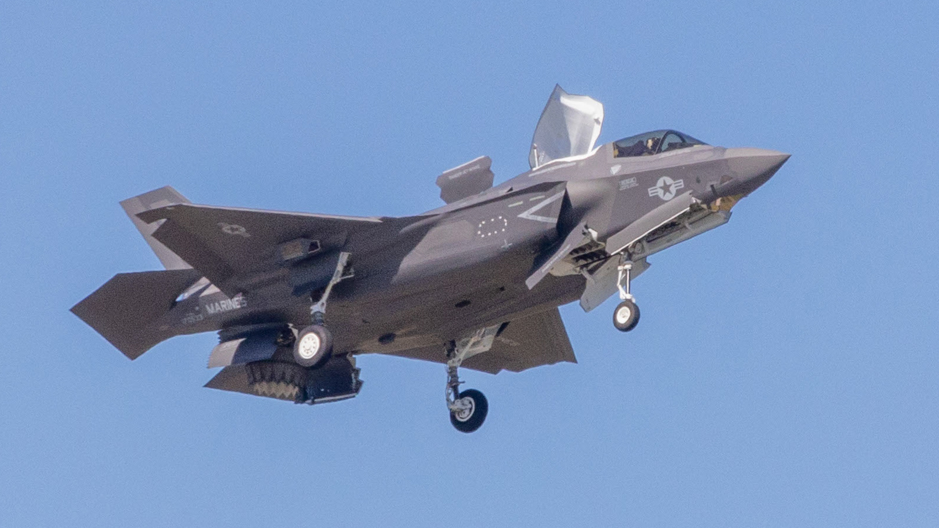 A US Marine Corps F-35B Lightning II prepares to land 11102024 CREDIT US Dept of Defence