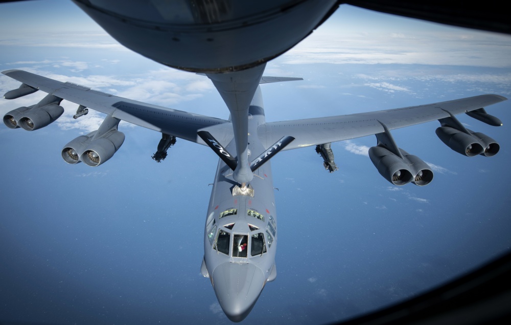 A B-52 which carries the Hammerhead may be "vulnerable" to ground-based attacks, according to Sidharth Kaushal (Picture: US Department of Defense).
