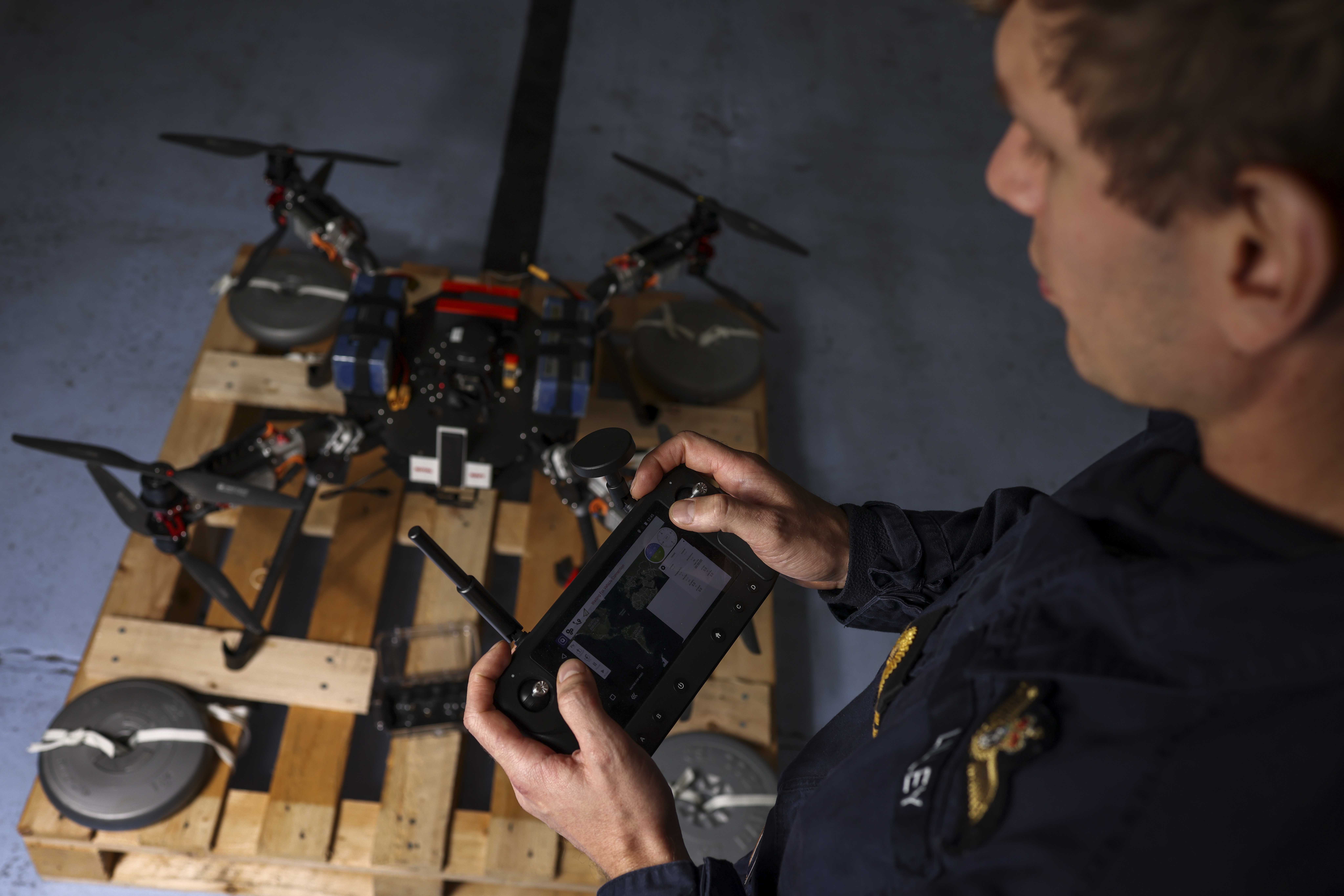 A closer look at the Royal Navy's first remotely piloted quadcopter (Picture: Royal Navy).