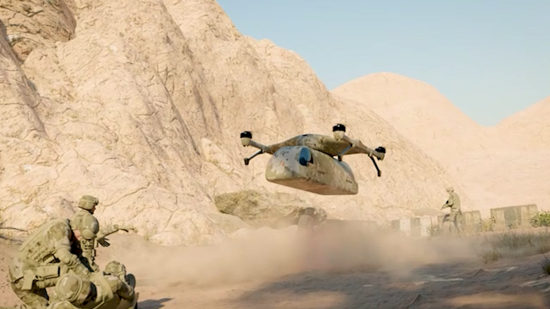 This drone that's being developed by BAE Systems is capable of carrying a wounded soldier to safety (Picture: BAE Systems)