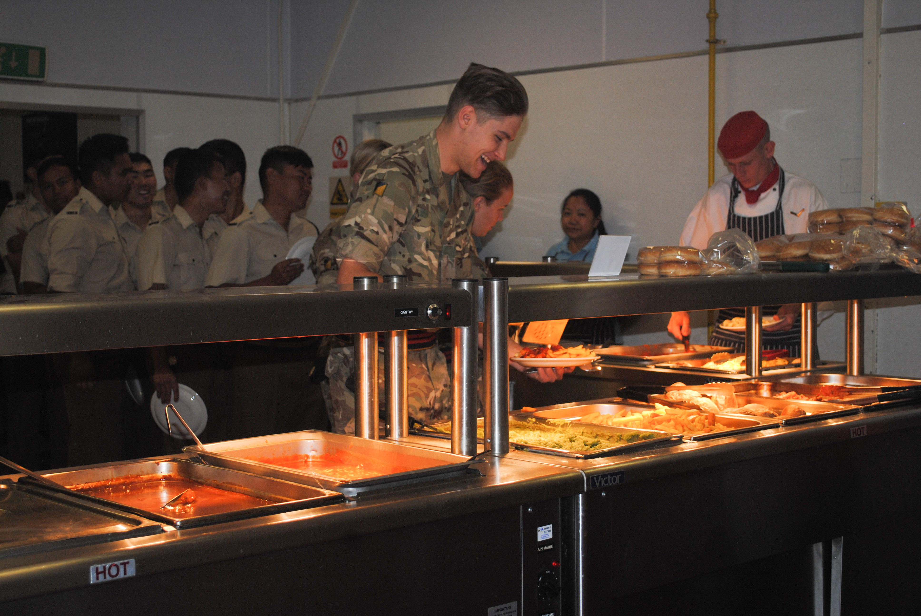 A kitchen on the UK military training estate (Picture: MOD).
