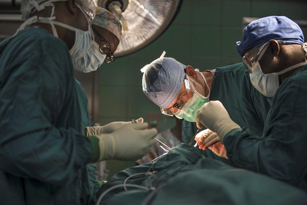 A military oral and maxillofacial surgeon assigned to Brooke Army Medical Centre in San Antonio, Texas (Credit MOD)