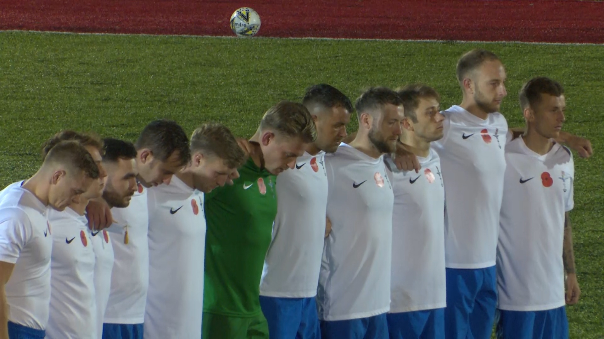 A minute's silence for remembrance was observed before the match.