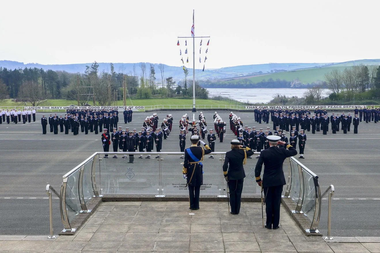 A passing out parade at HMS Raleigh