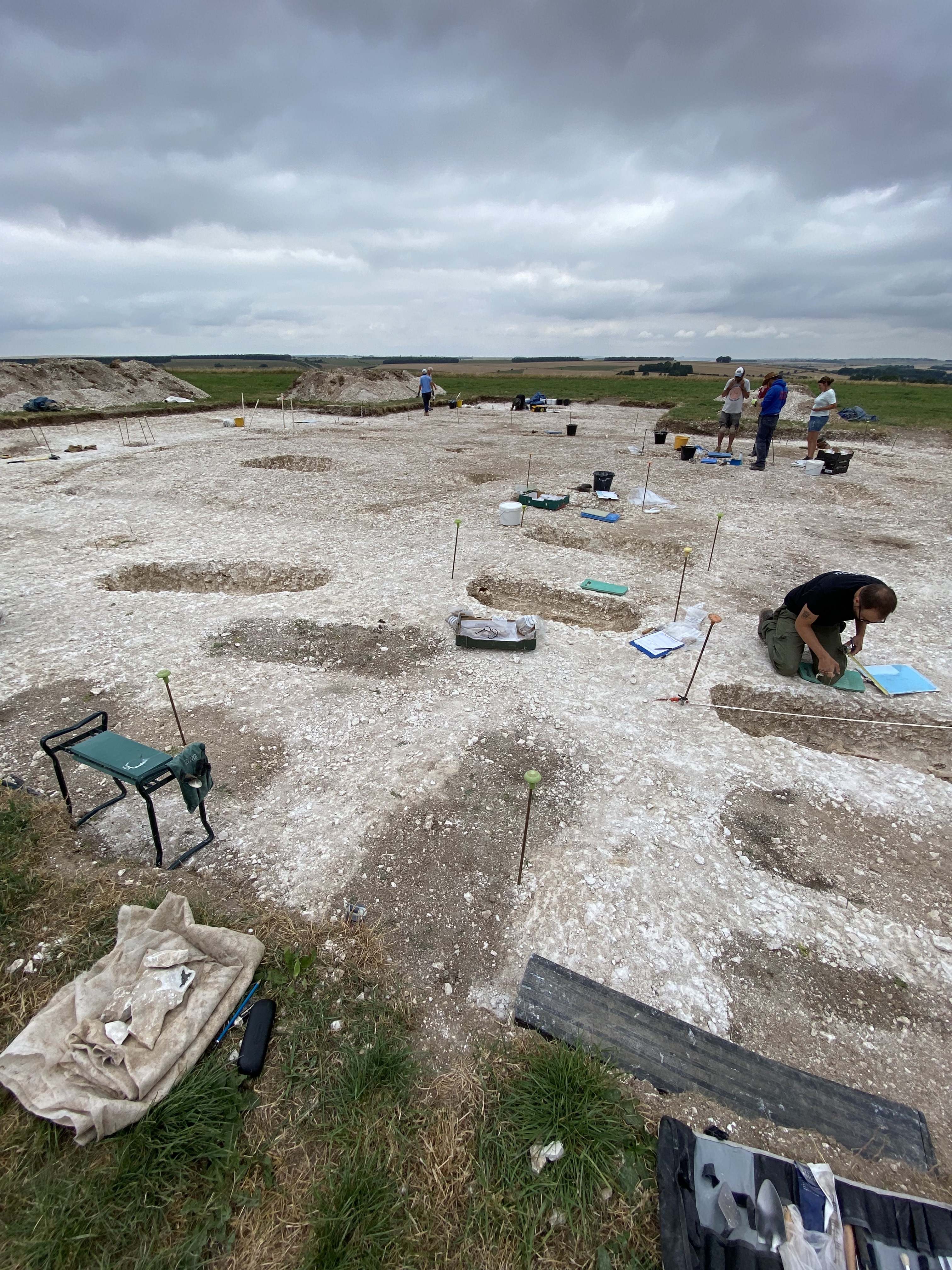 A site being excavated by military veterans on Salisbury Plain