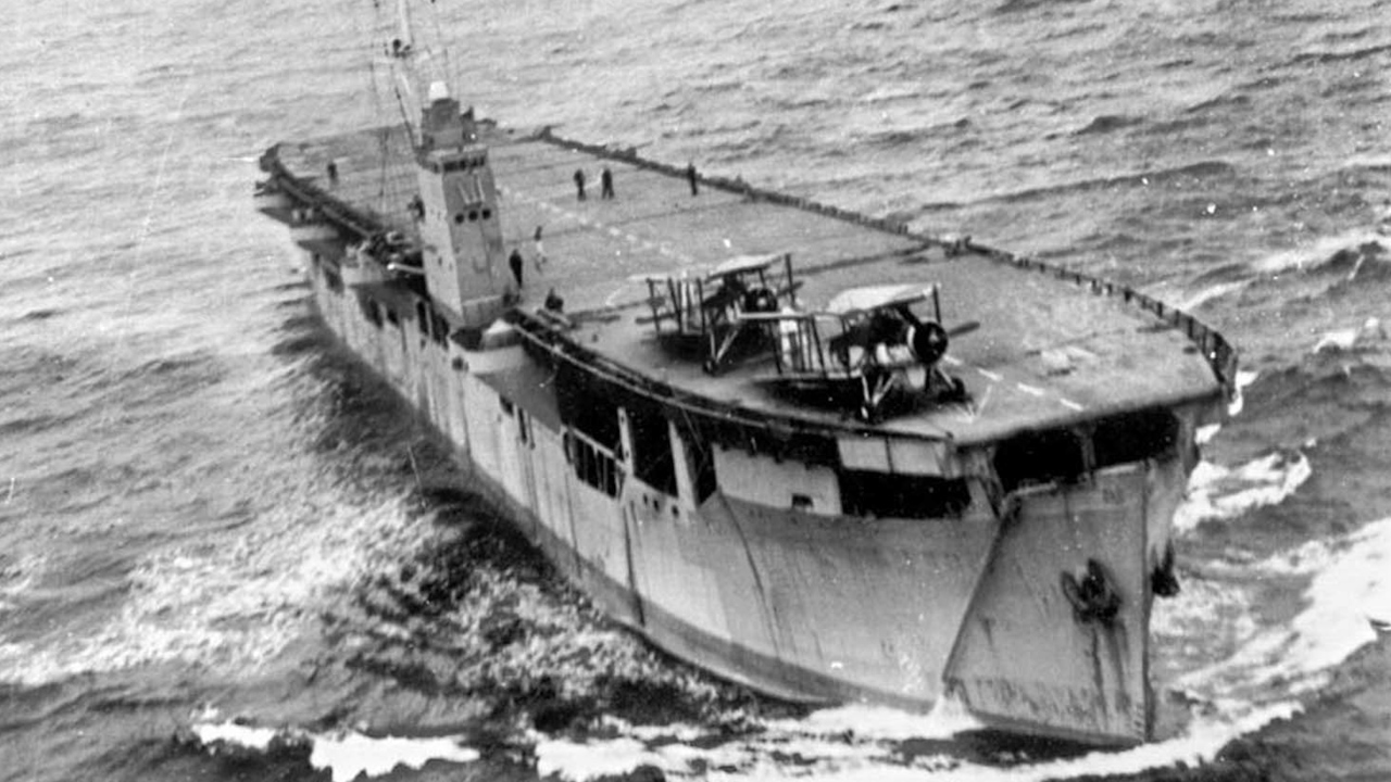 A small escort carrier in the Atlantic during the Second World War (Picture: Royal Navy).