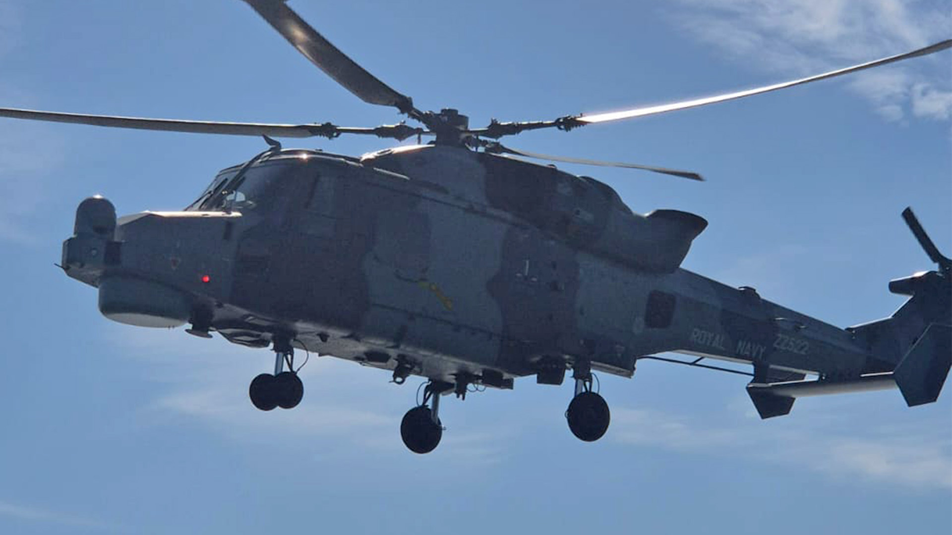 The Wildcat helicopter can carry torpedoes to target submarines at long range