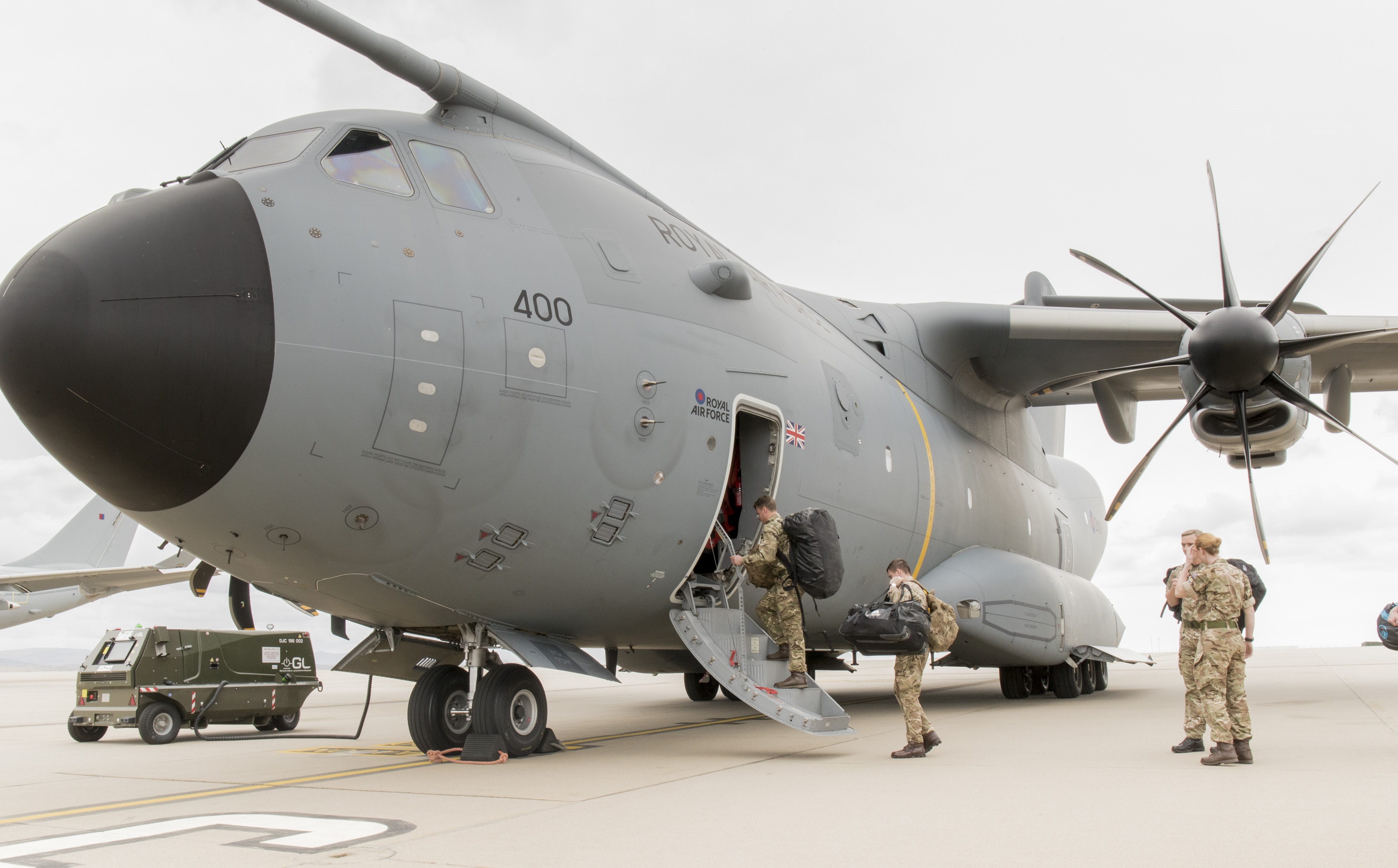 An A400M aircraft has been deployed from the Falkland Islands (Picture: MOD).