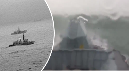 HMS St Albans at sea 