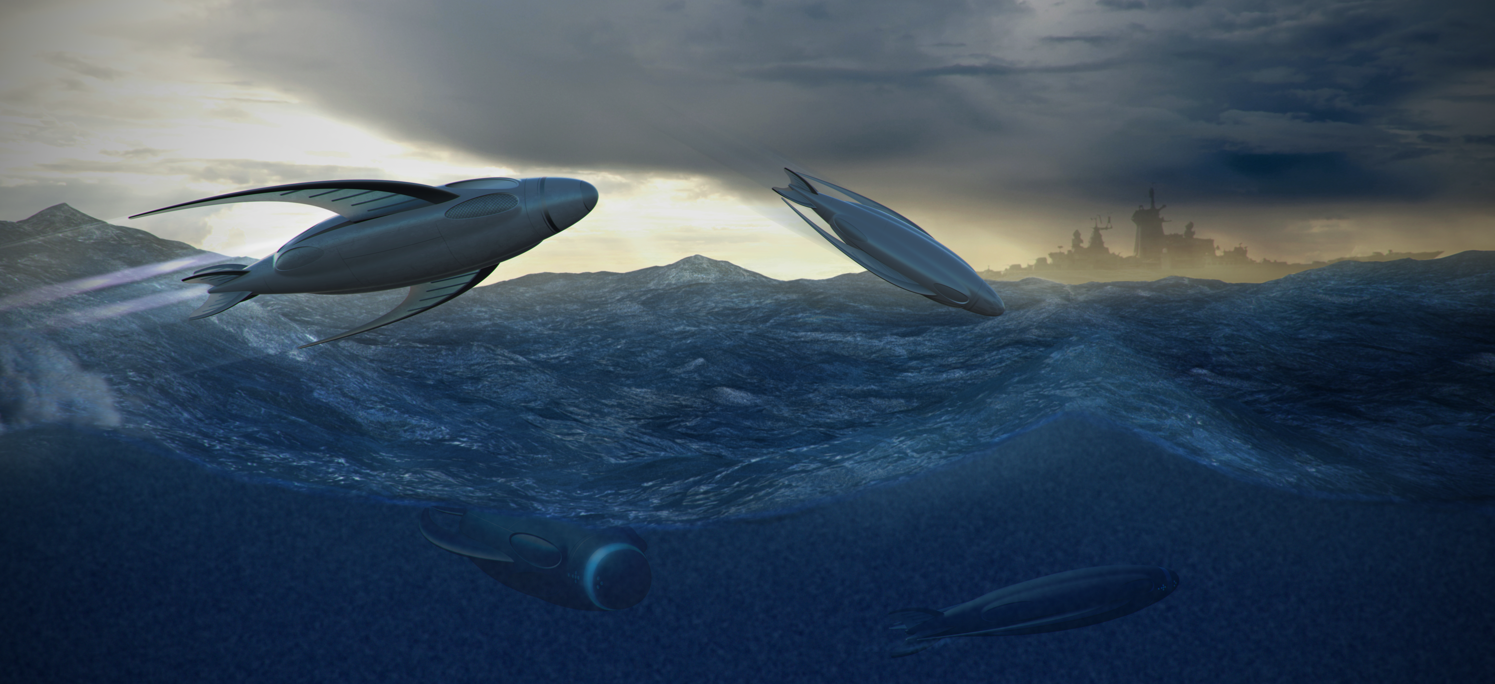 Royal Navy Submarine Concept Waves