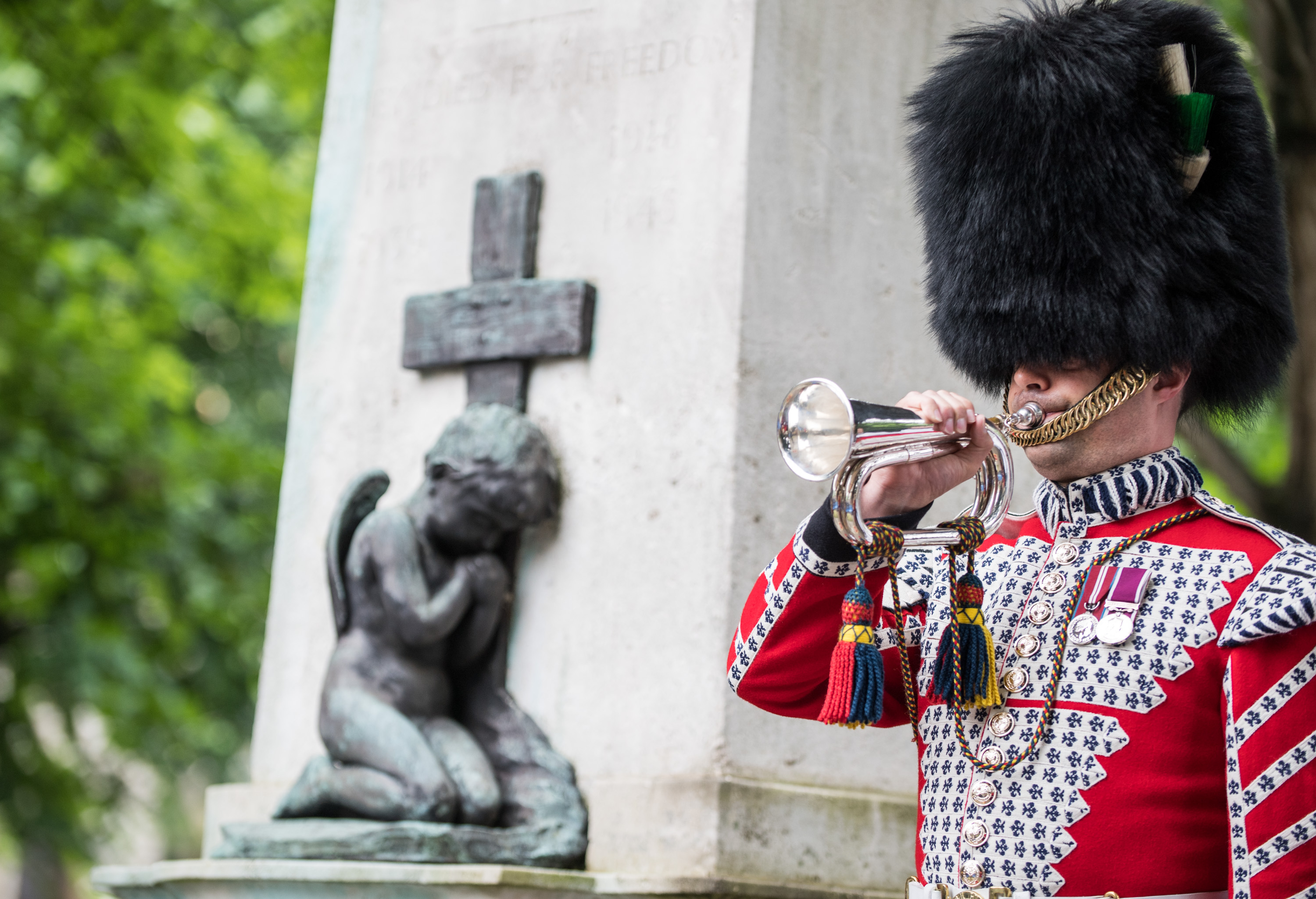 Bugler plays The Last Post
