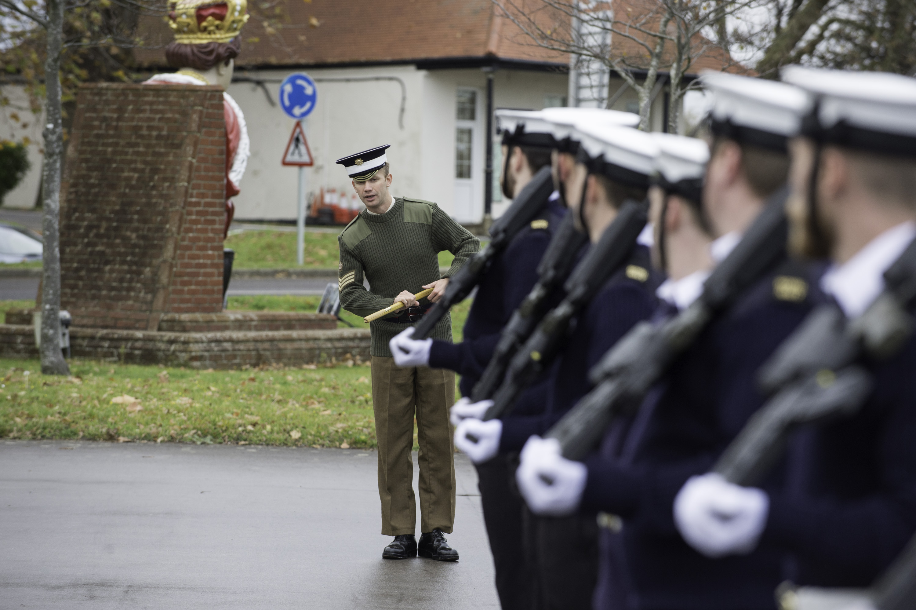 Royal Navy And British Army Unite For Drill Practice