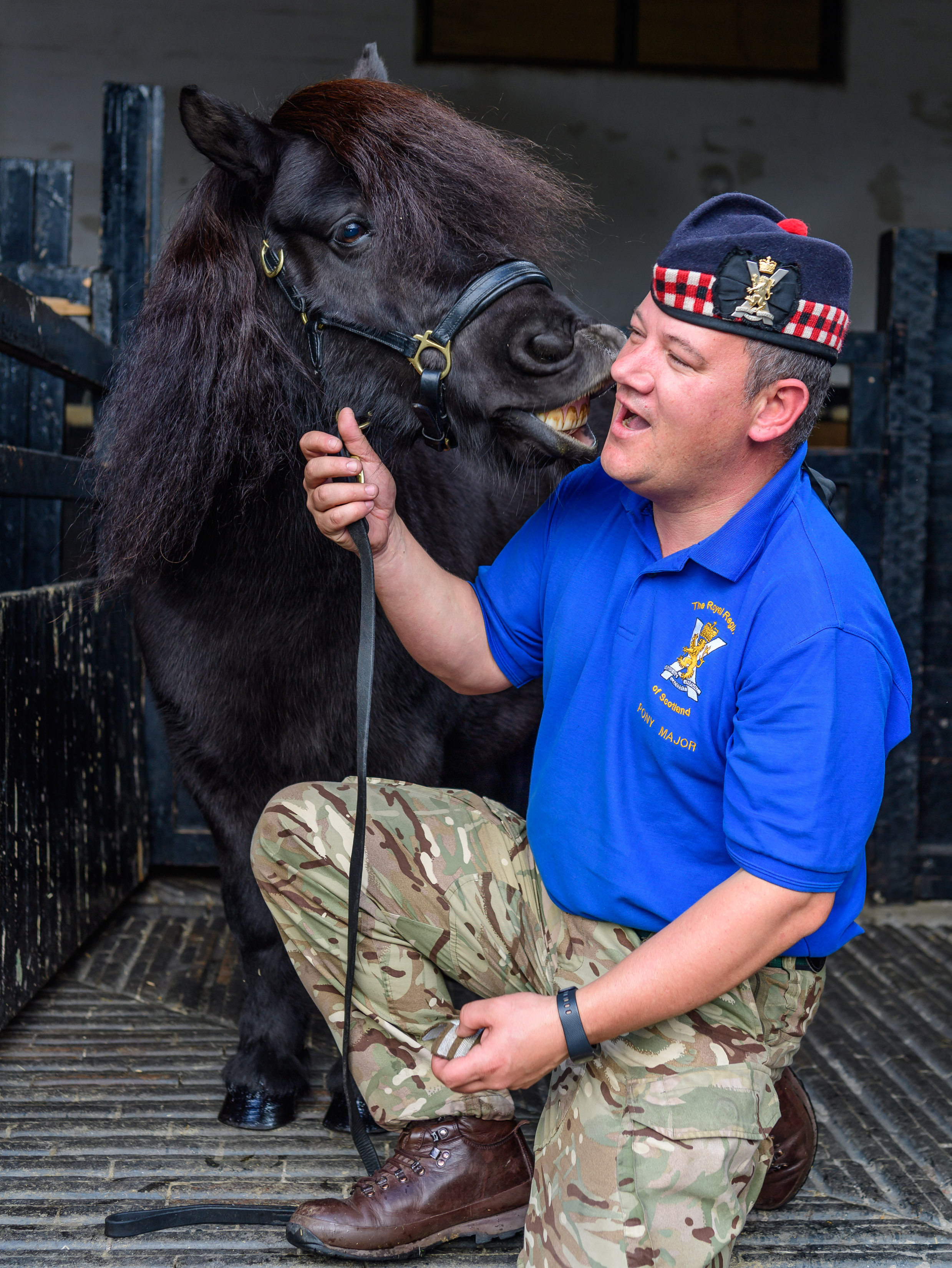 Cheeky Regimental Mascot Makes Himself Known To The Queen
