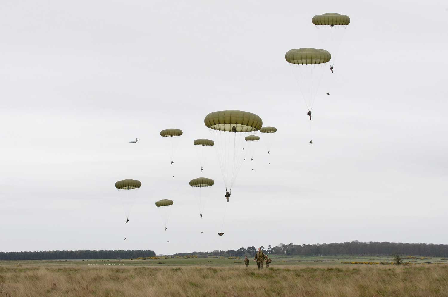2Para soldiers jump in during Exercise Joint Warrior last year (Picture: MoD).