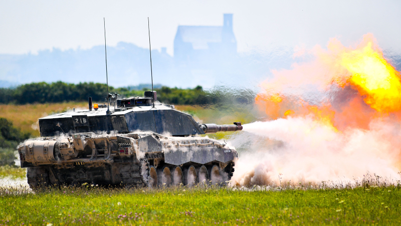 A Challenger 2 tank in South Wales (Picture: Crown Copyright).