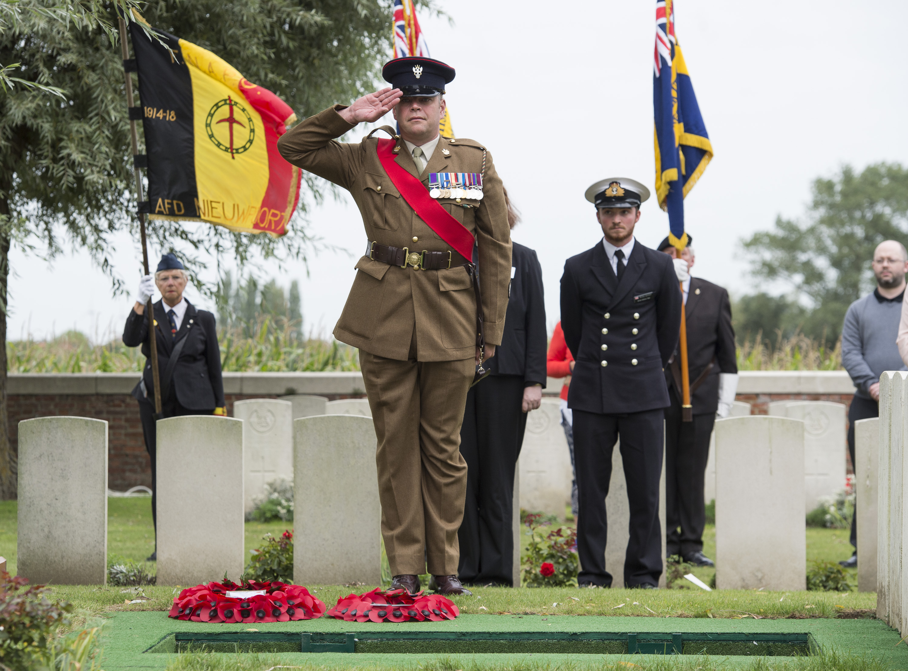 SJT James McLynn's rededication service Ypres, Belgium