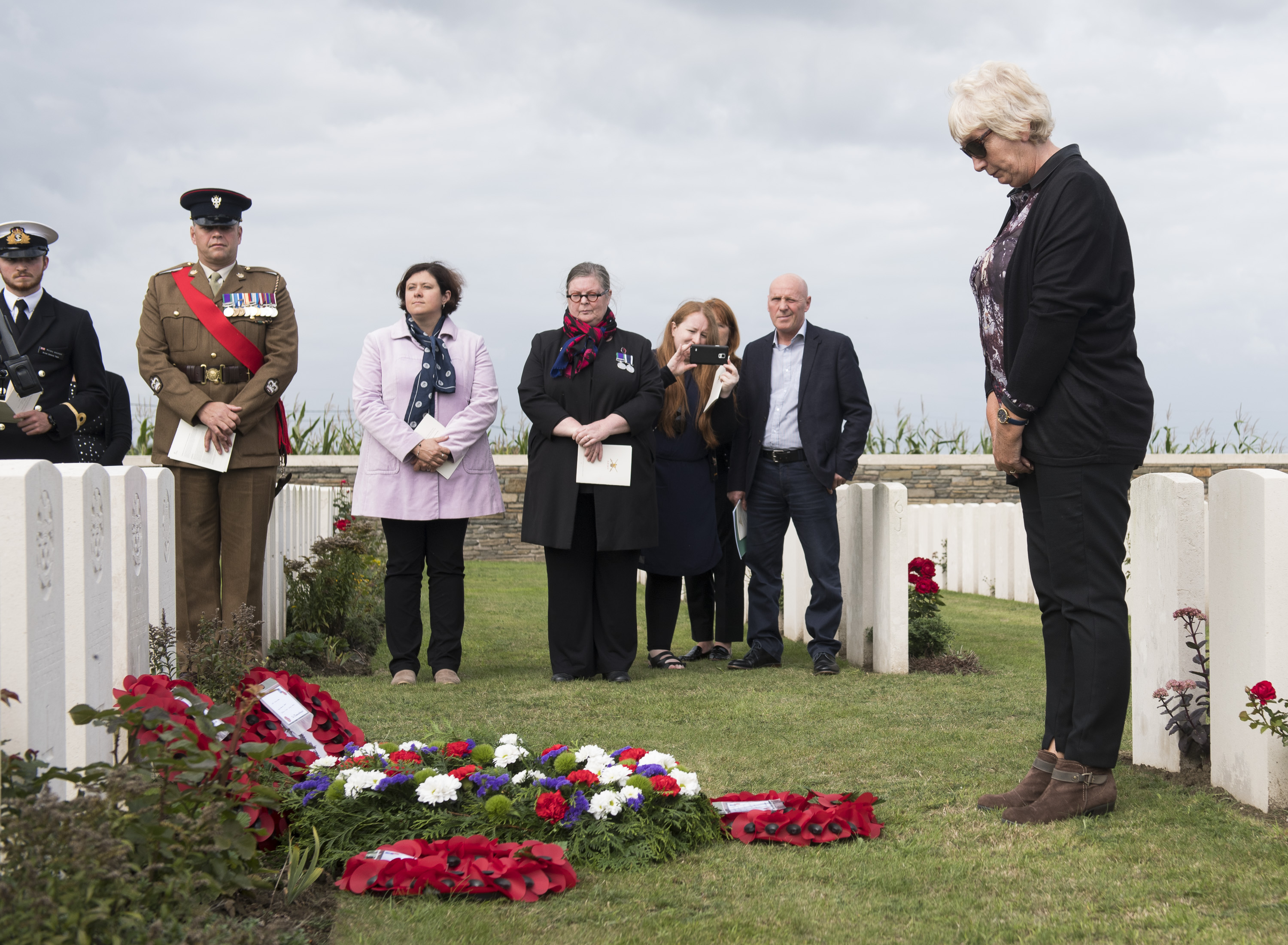 Maureen Heath and SJT James McLynn, 4th Battalion North Staffordshire Regiment, Ypres, Belgium