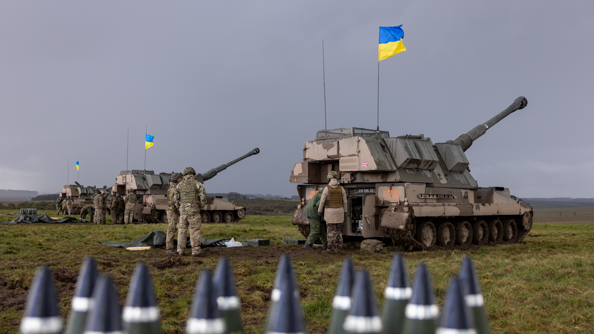 AS90 155mm self propelled gun Ukraine Royal School of Artillery training UK service personnel 6 240323 CREDIT MOD
