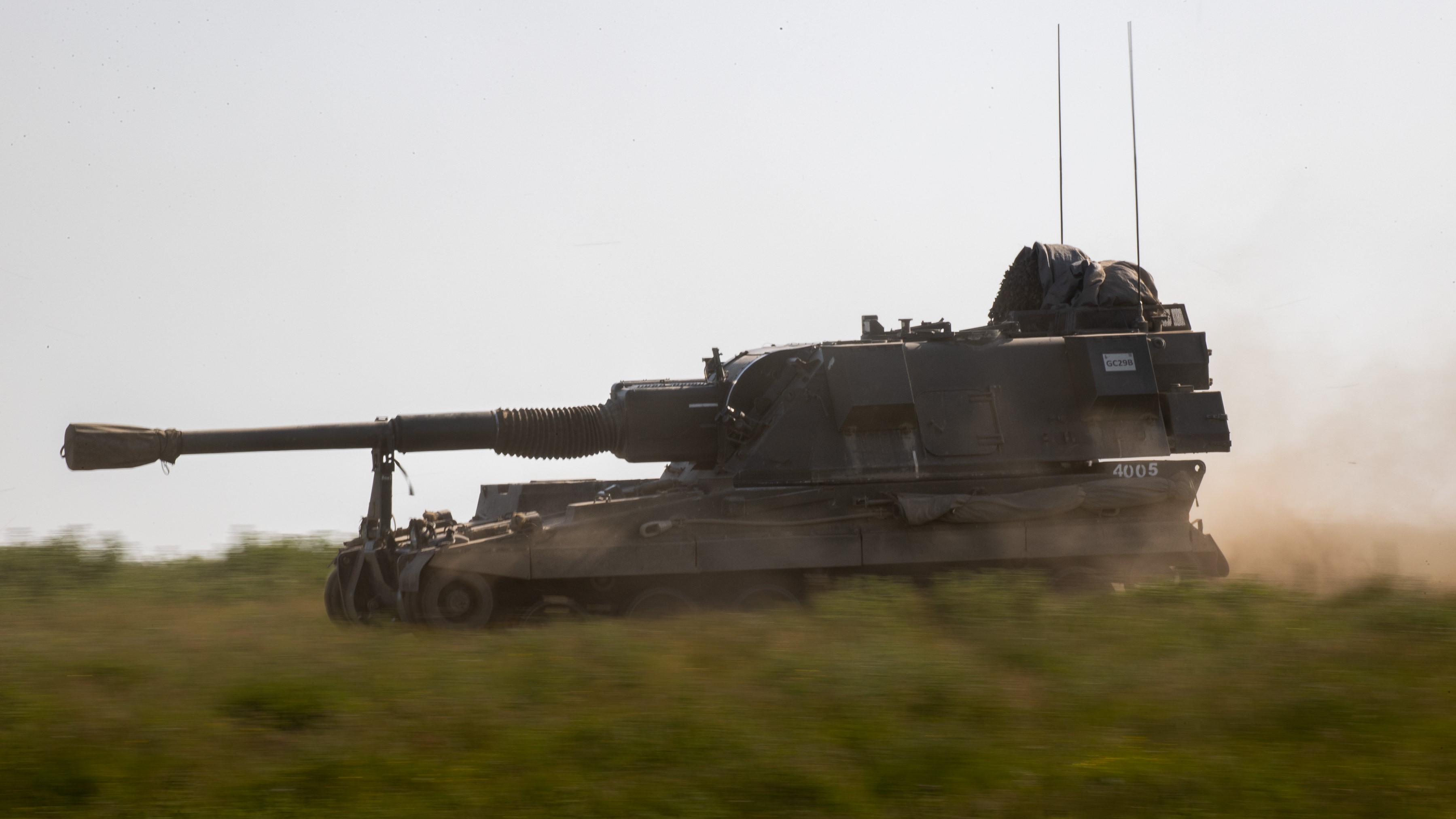 File photo of an AS90 on a training exercise