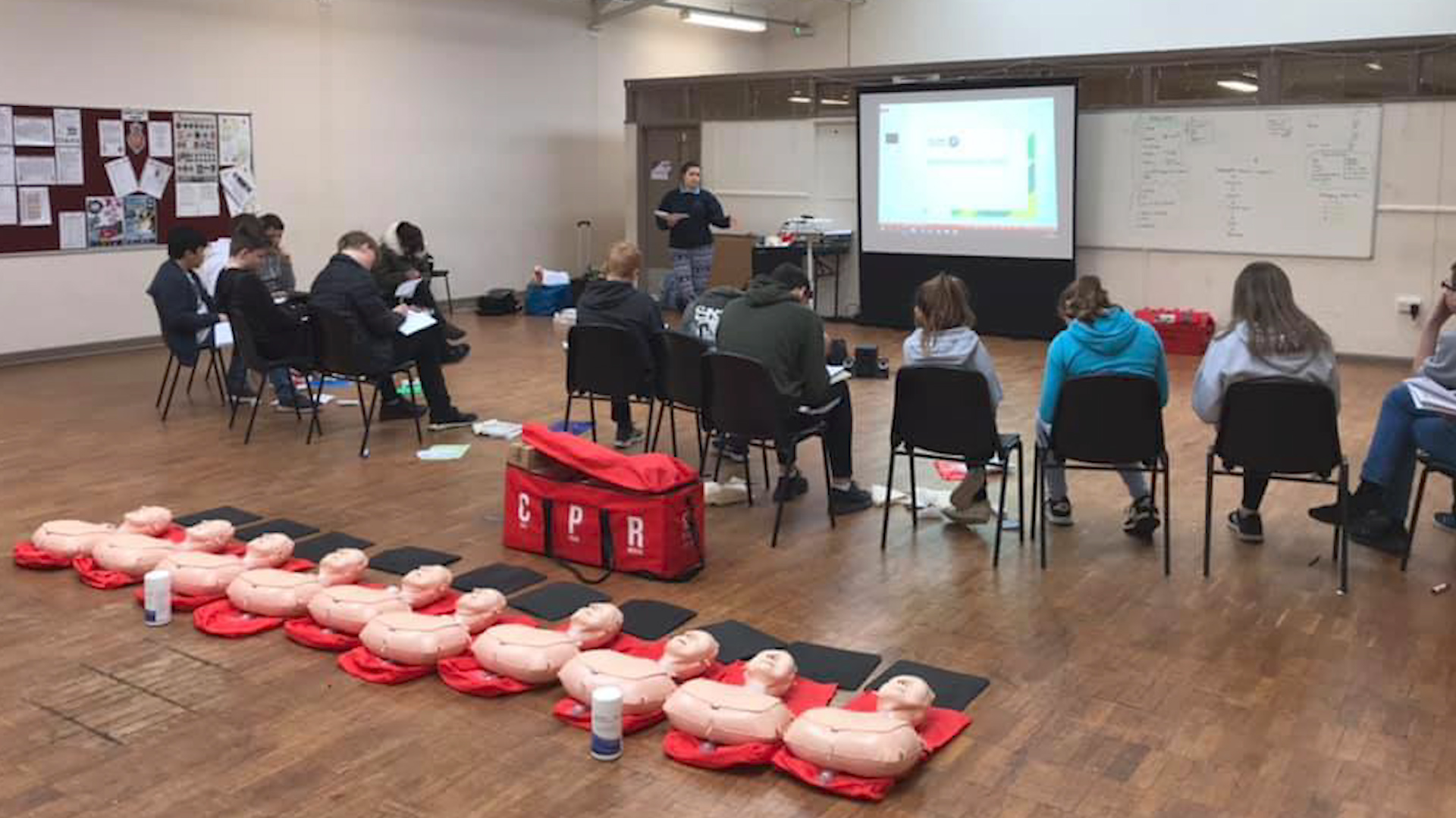 Adult volunteers teach cadets lifesaving skills as part of their role (Picture: RAF).