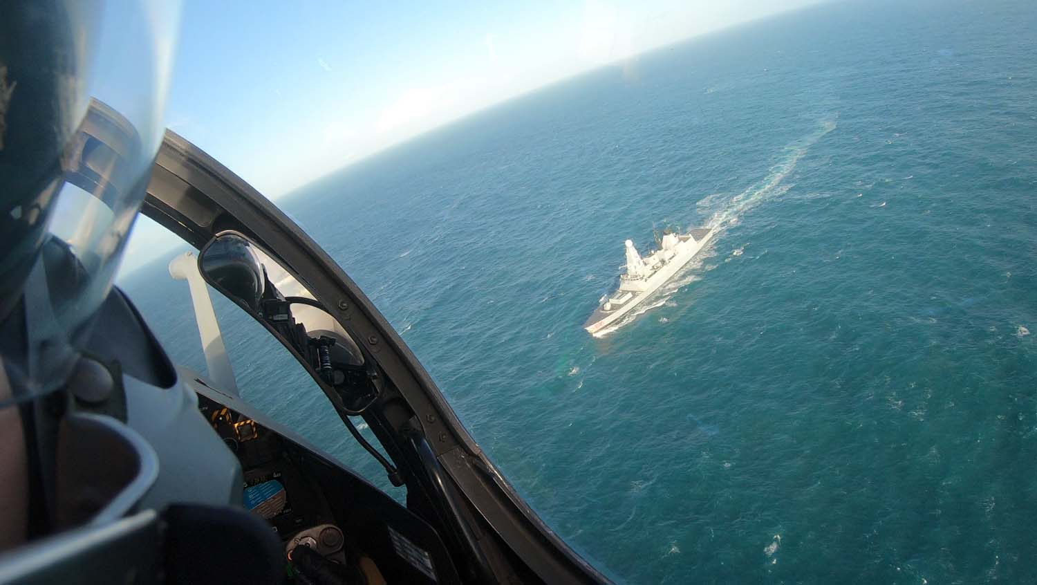 Cover image: Aerial image of HMS Dragon conducting FOST (Picture: Royal Navy).
