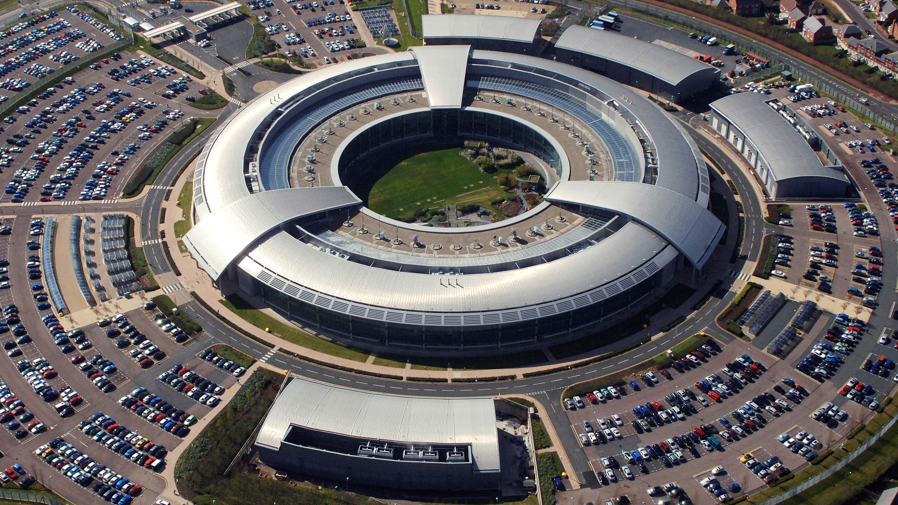 Aerial image of the Government Communications Headquarters GCHQ in Cheltenham 02092004 CREDIT MOD Crown Copyright.jpg