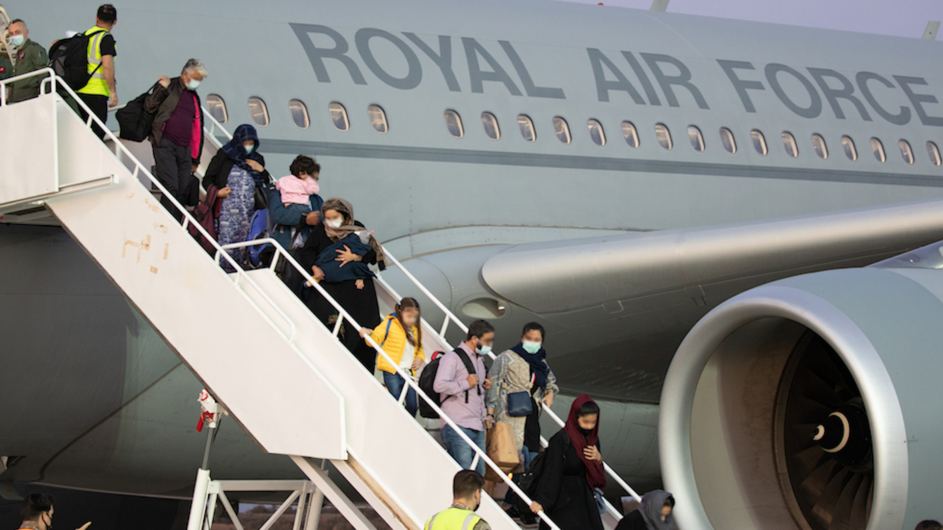 An RAF flight carrying Afghans arrives in UK earlier this month