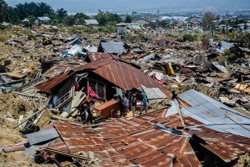 Aftermath of the natural disasters in Palu, Indonesia (Picture: PA).