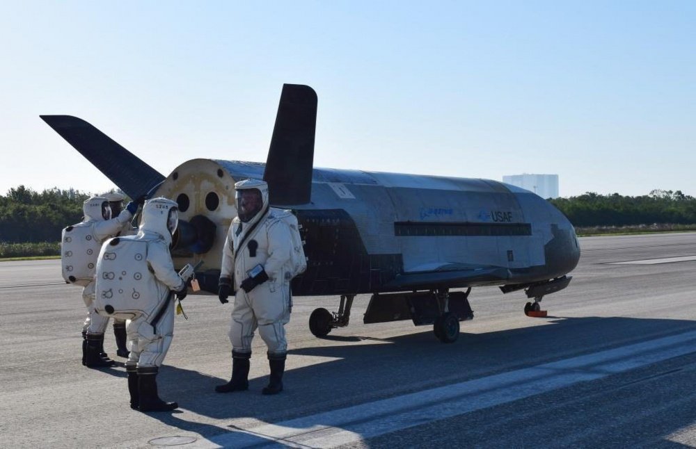 The Air Force X-37B Orbital Test Vehicle at NASA's Kennedy Space Center Shuttle Landing Facility in 2017 (Picture: US Air Force).