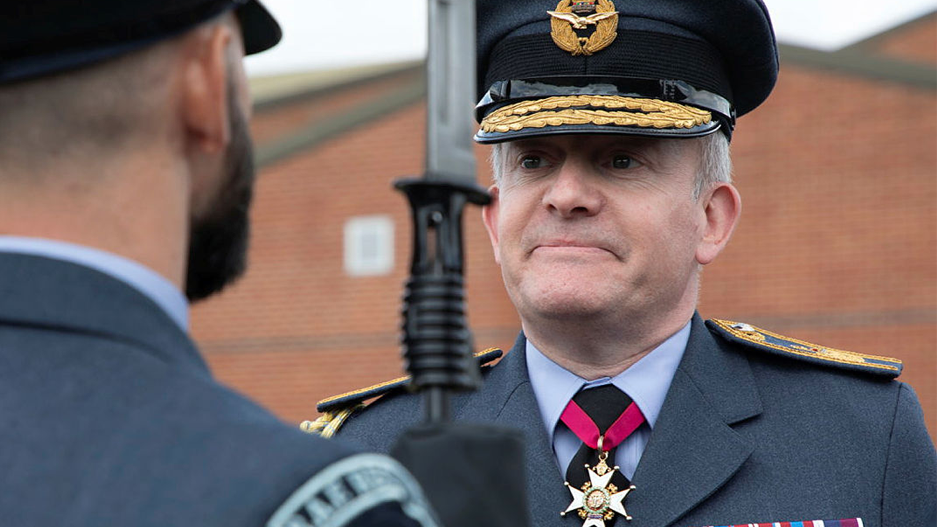 Air Marshal Sir Richard Knighton reviewing the parade at RAF Honington 040822 CREDIT MOD_0.png