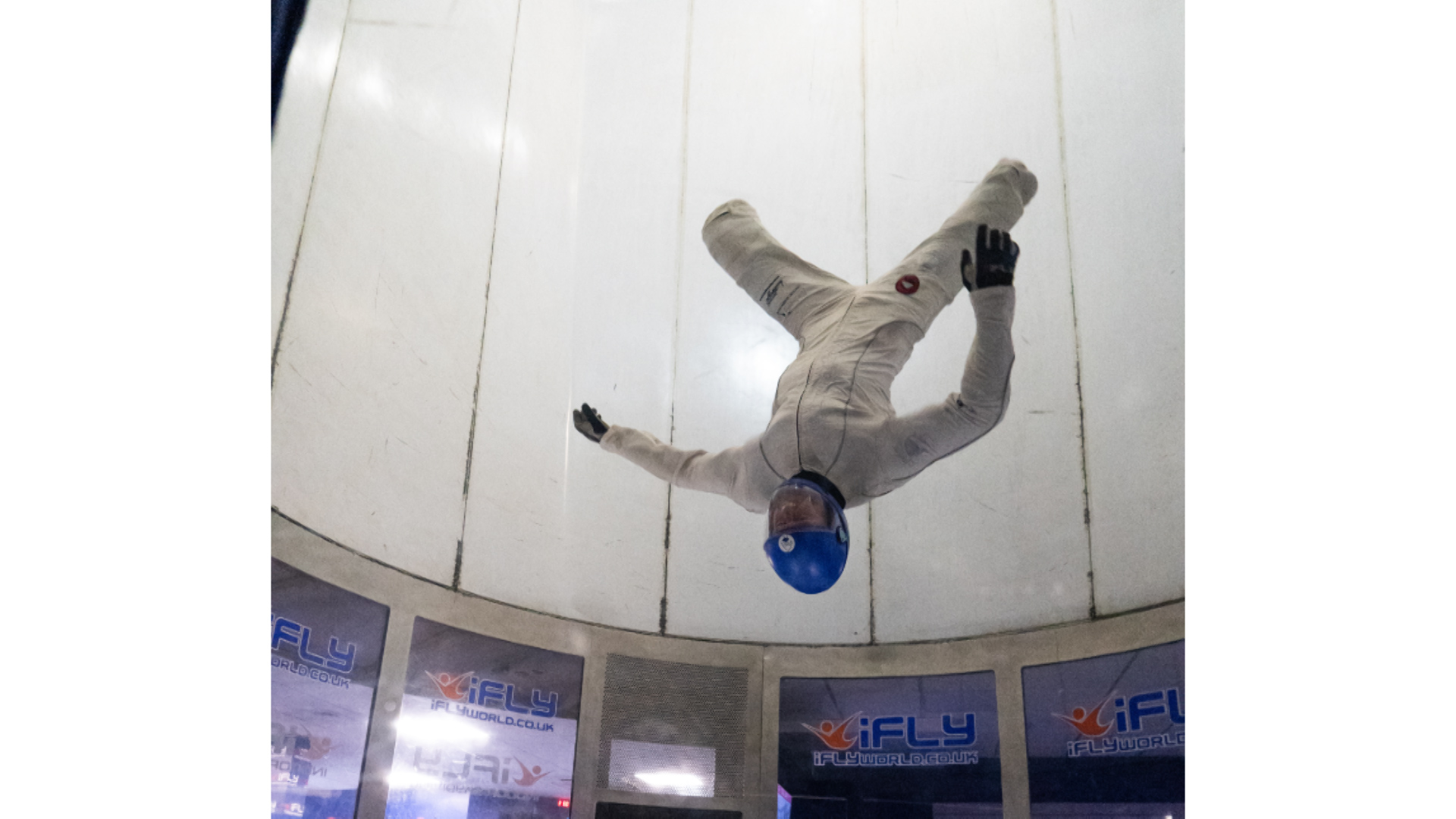 Al Hodgson in wind tunnel