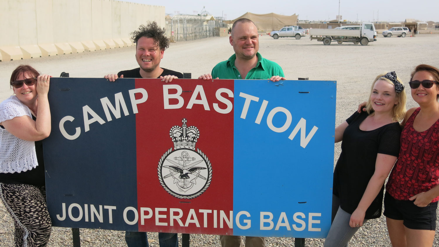 Afghanistan Camp Bastion Al Murray Maff Brown Angie Avlianos Sinead Quinn Brooke Supple Credit BFBS Live Events