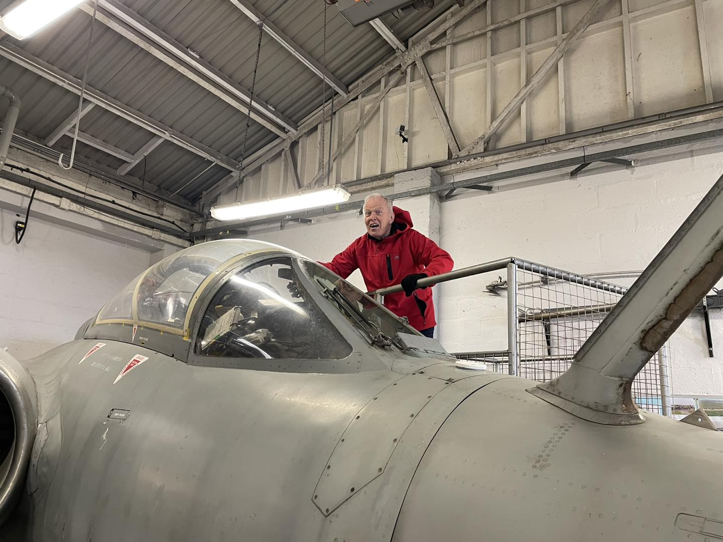 Alan Sansom surprised with trip to see planes he flew as an RAF pilot 23032023 CREDIT Care UK