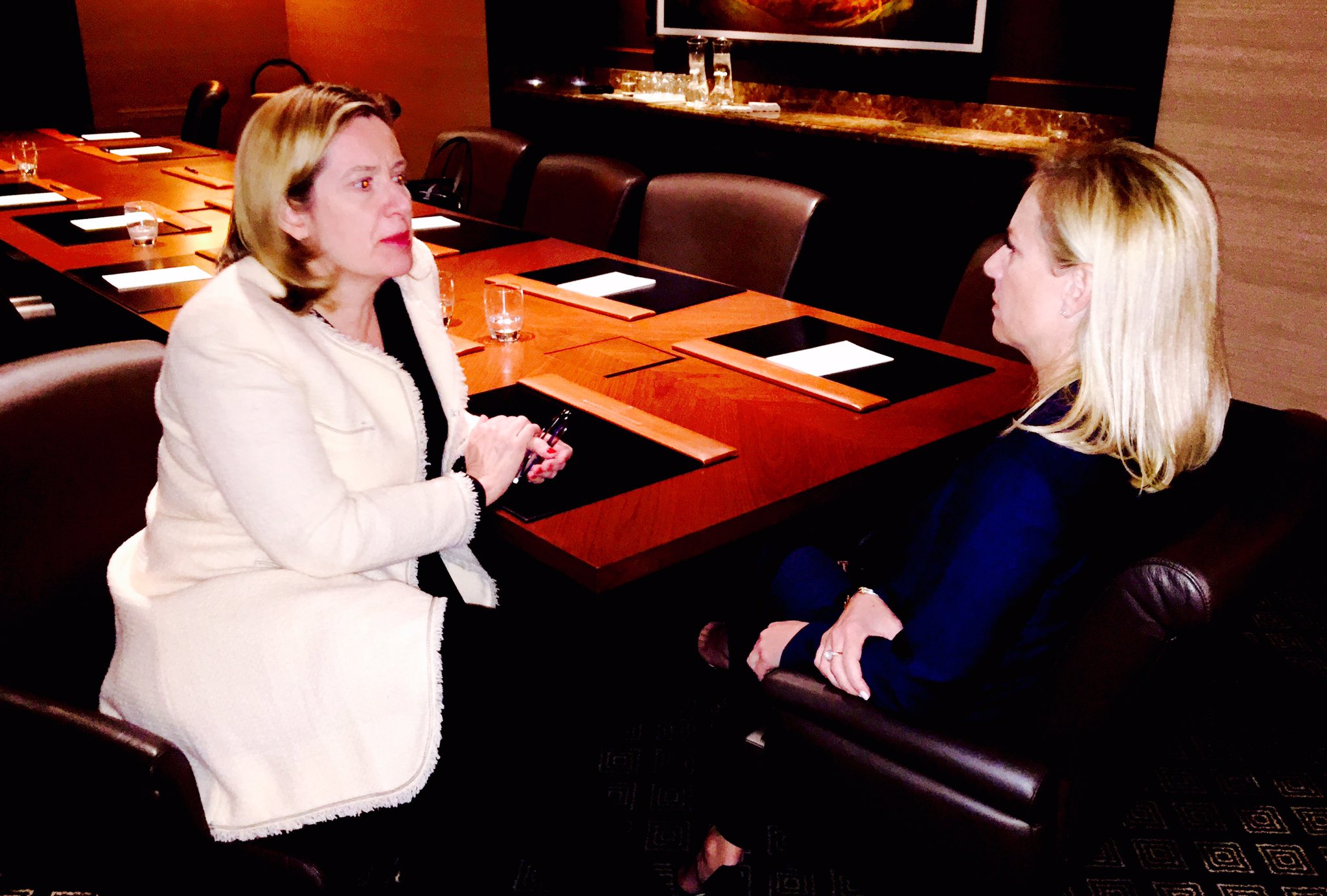 Amber Rudd meets US Homeland Security Secretary