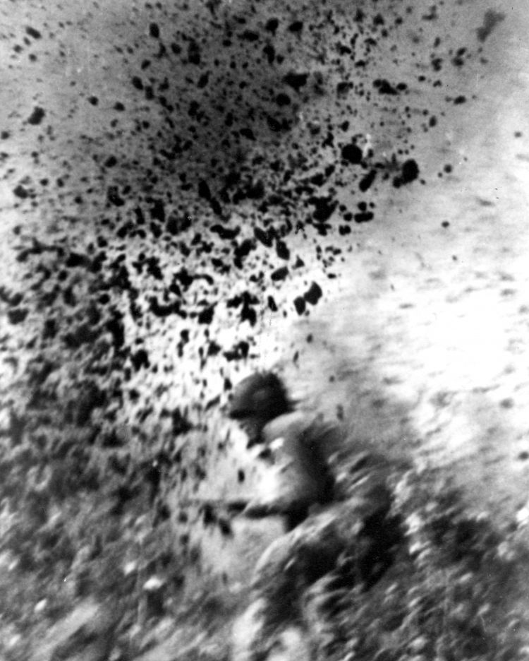 American paratrooper under fire during Operation Market Garden in Arnhem 1944