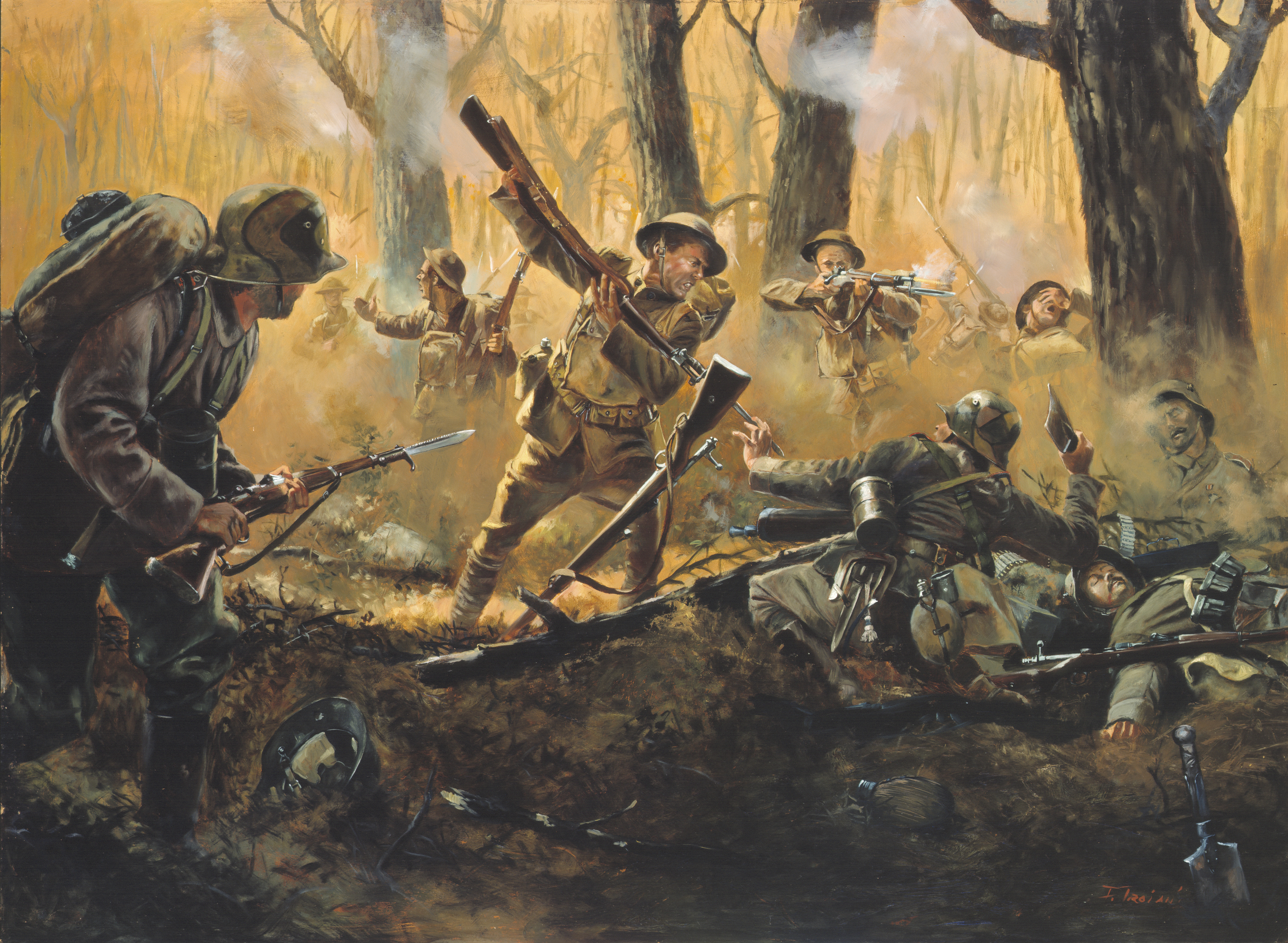 Americans_in_Champagne-Marne_offensive by Don Troiani