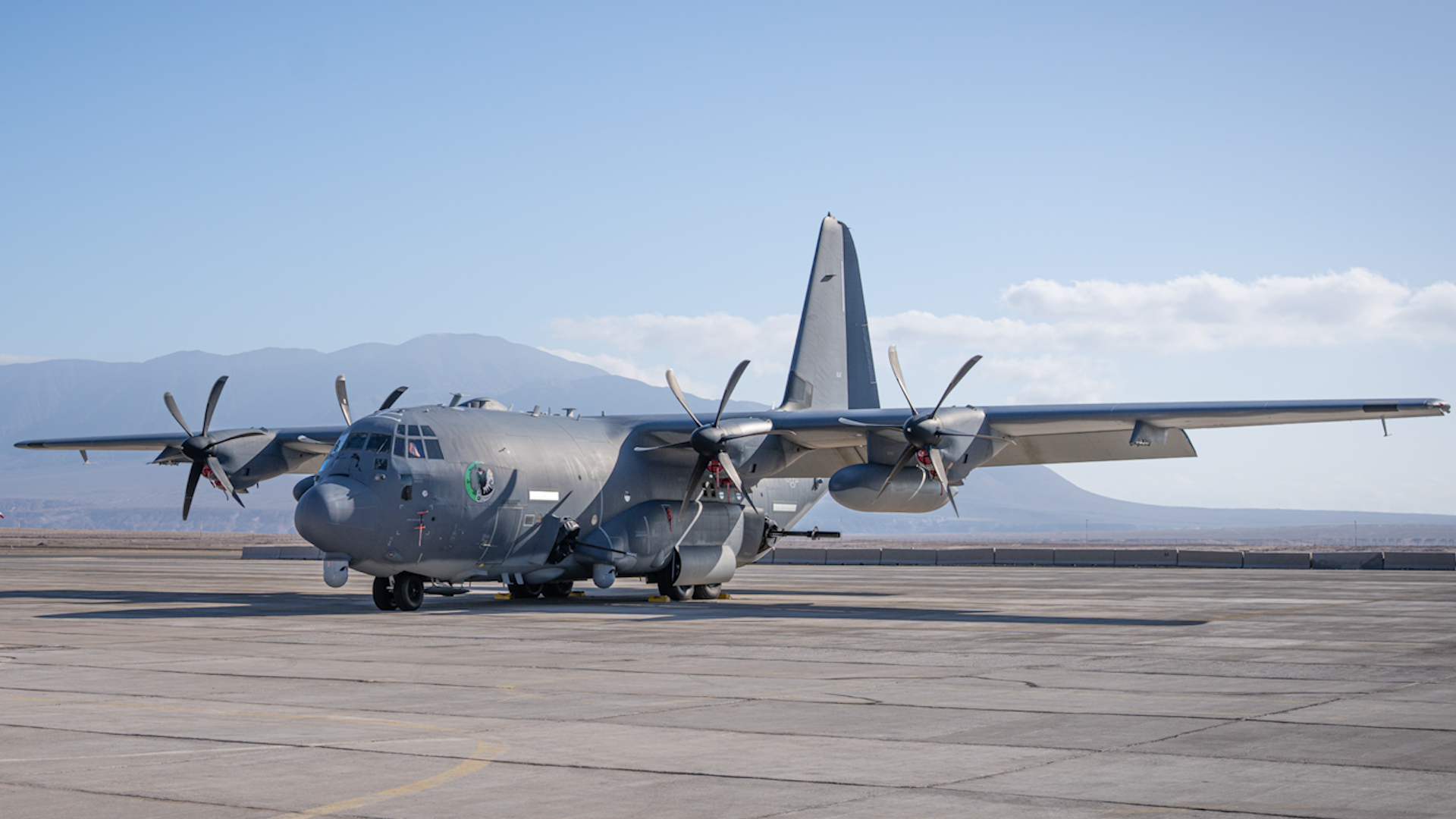 An AC-130J Ghostrider sits on a runway north of Antofagasta, Chile during exercise Southern Star 23 27072023 CREDIT US Dept Def