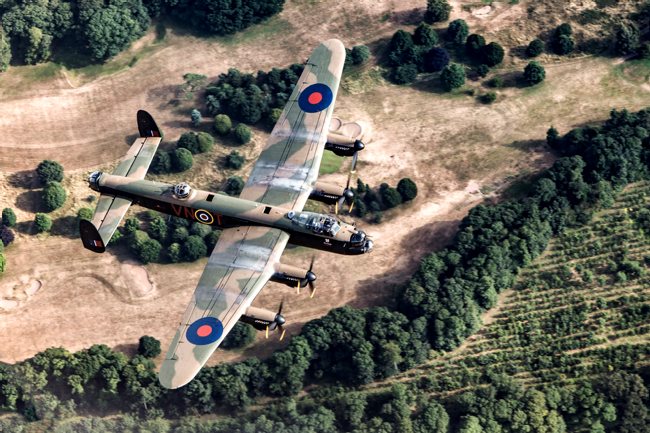 Library image of a Lancaster Bomber, similar to the aircraft flown by 630 Squadron (Picture: MOD).