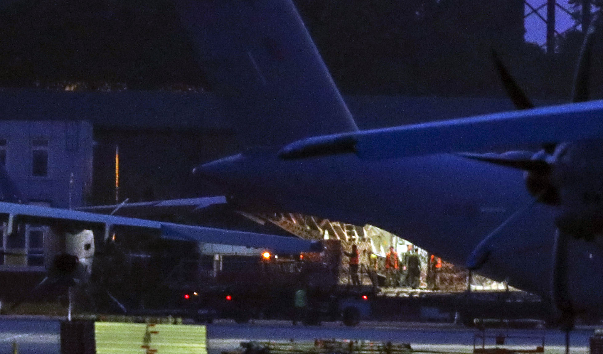 An RAF C17 plane at Brize Norton in Oxfordshire (Picture: PA).