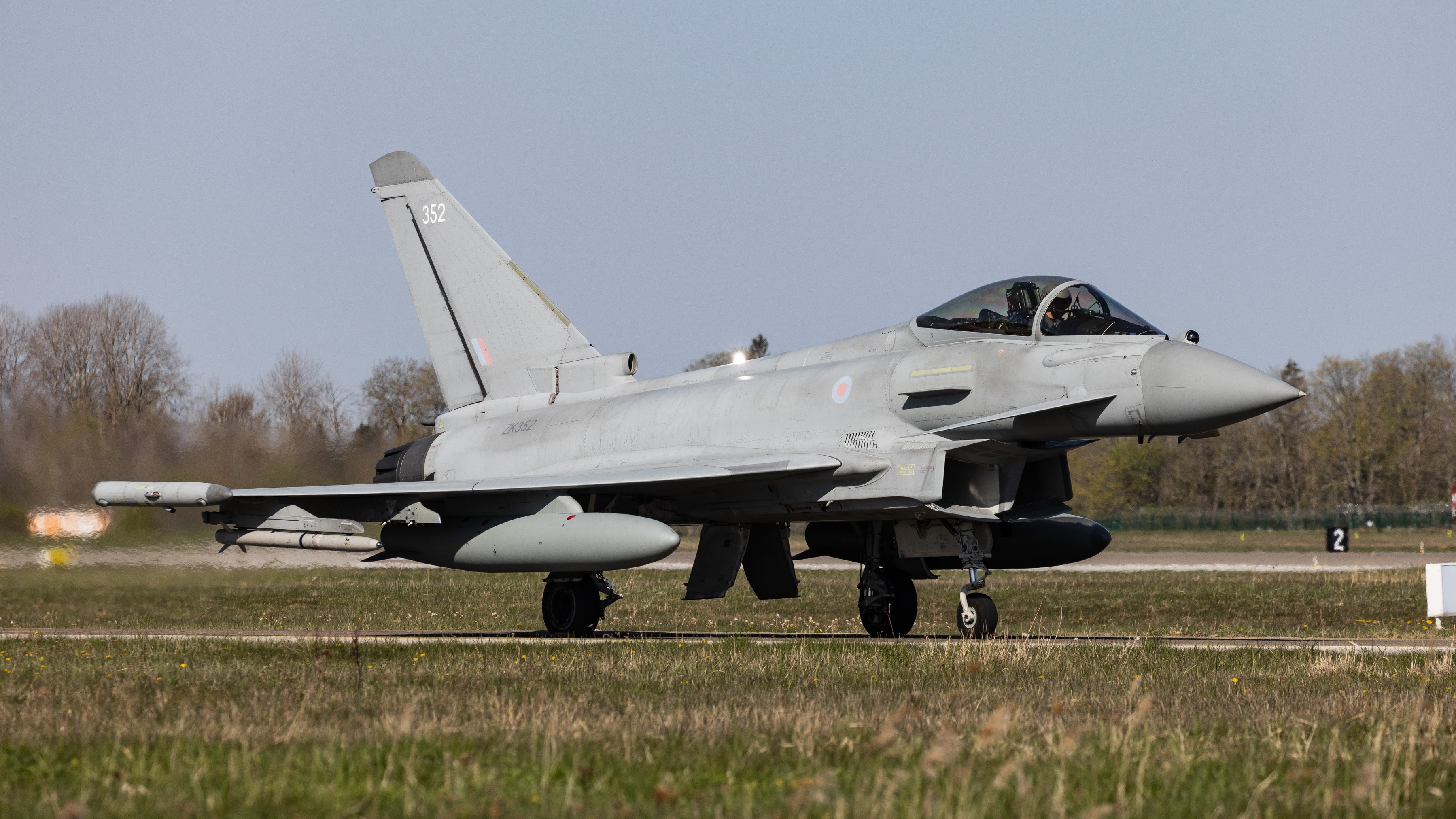 An RAF Typhoon prepare for takeoff from Amari Air Base in June (Picture: MOD).