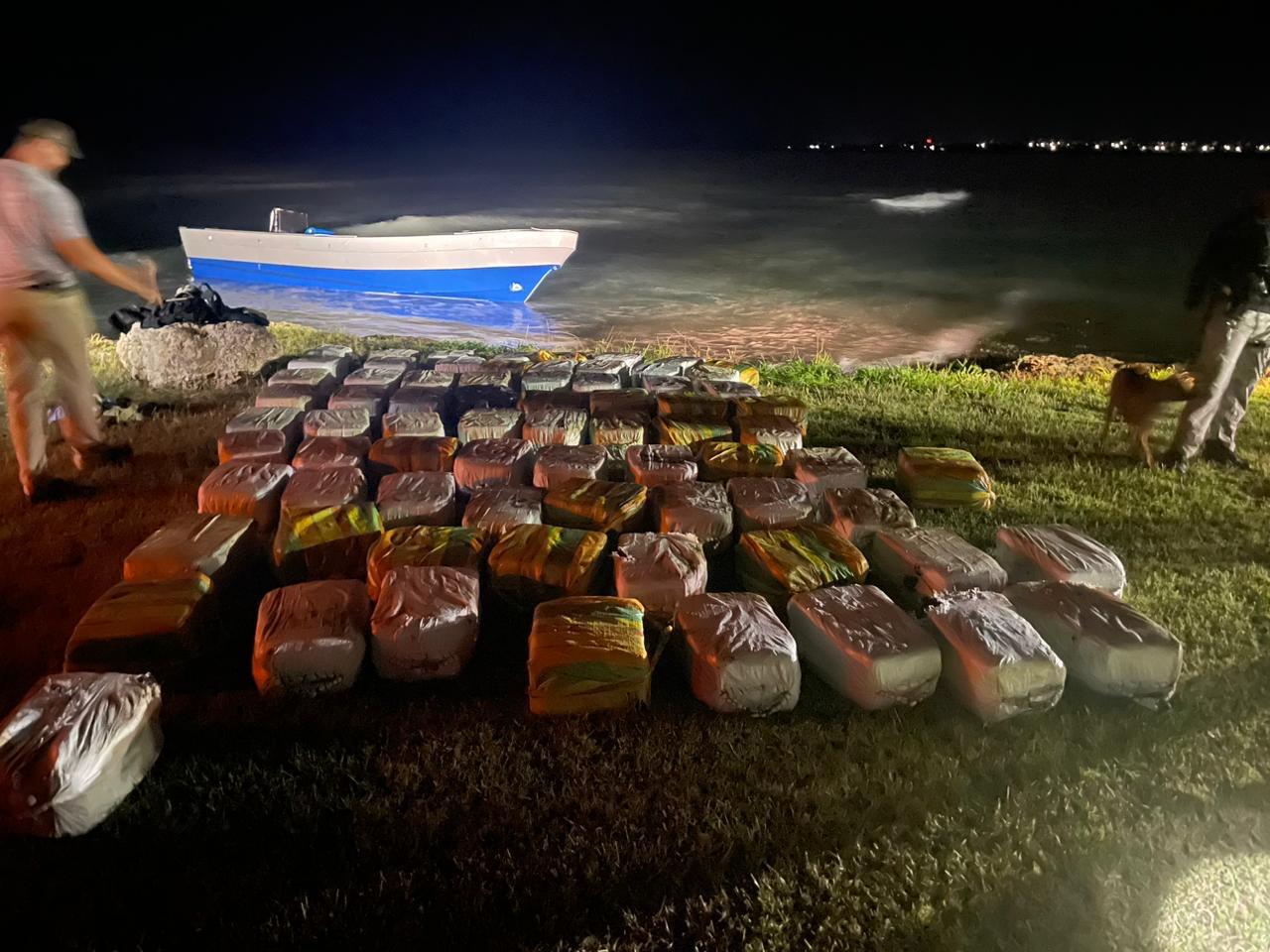 An abandoned drug smuggler boat intercepted by HMS Trent (Picture: Royal Navy)