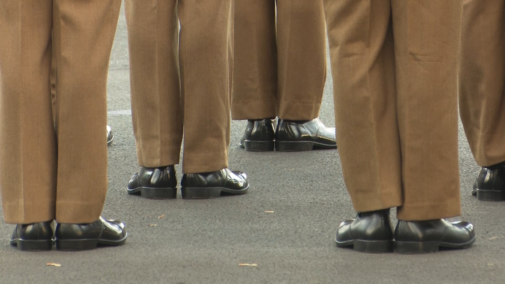Anon Army troops on parade at Bulford