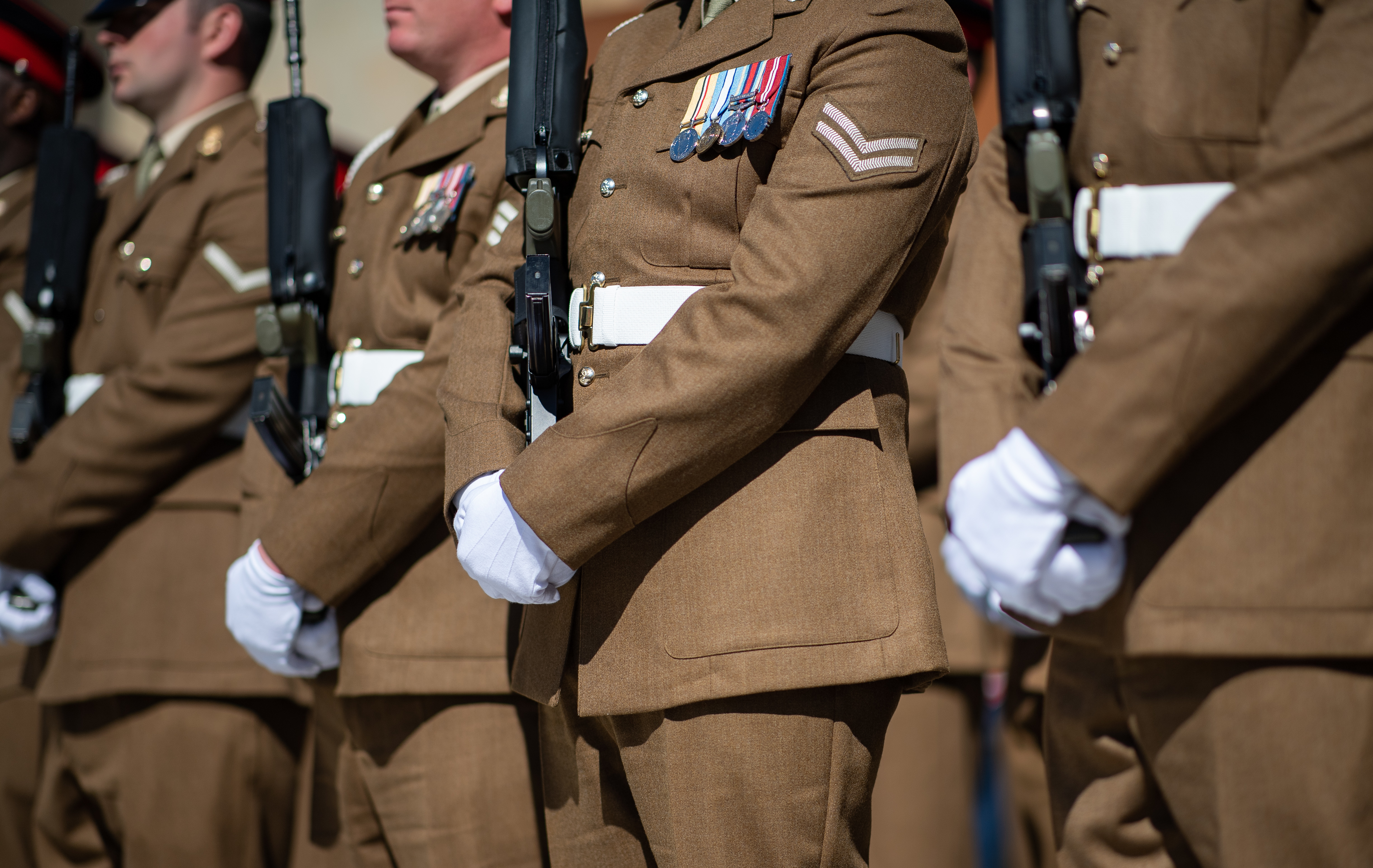 Anonymous - British soldiers bid farewell in Gutersloh (Picture: PA).