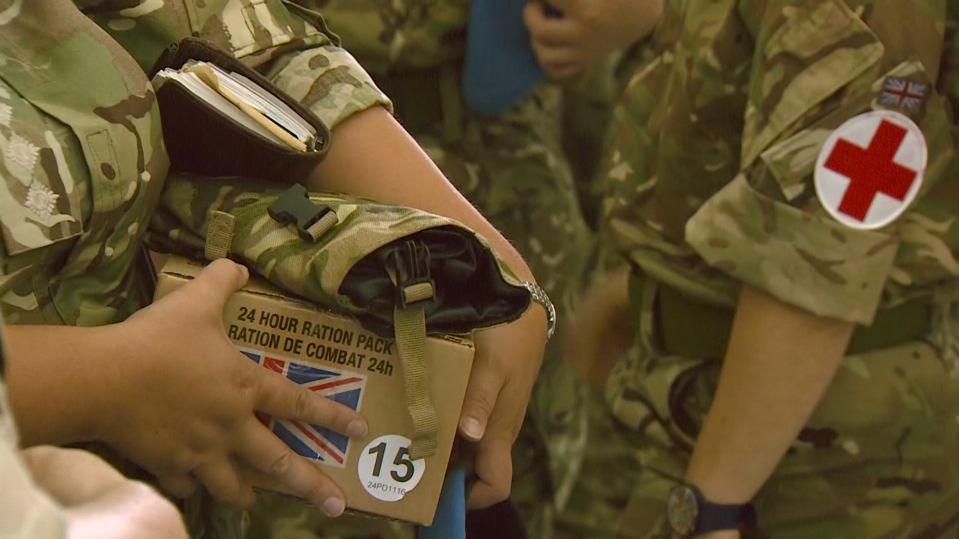 Medics with ration packs