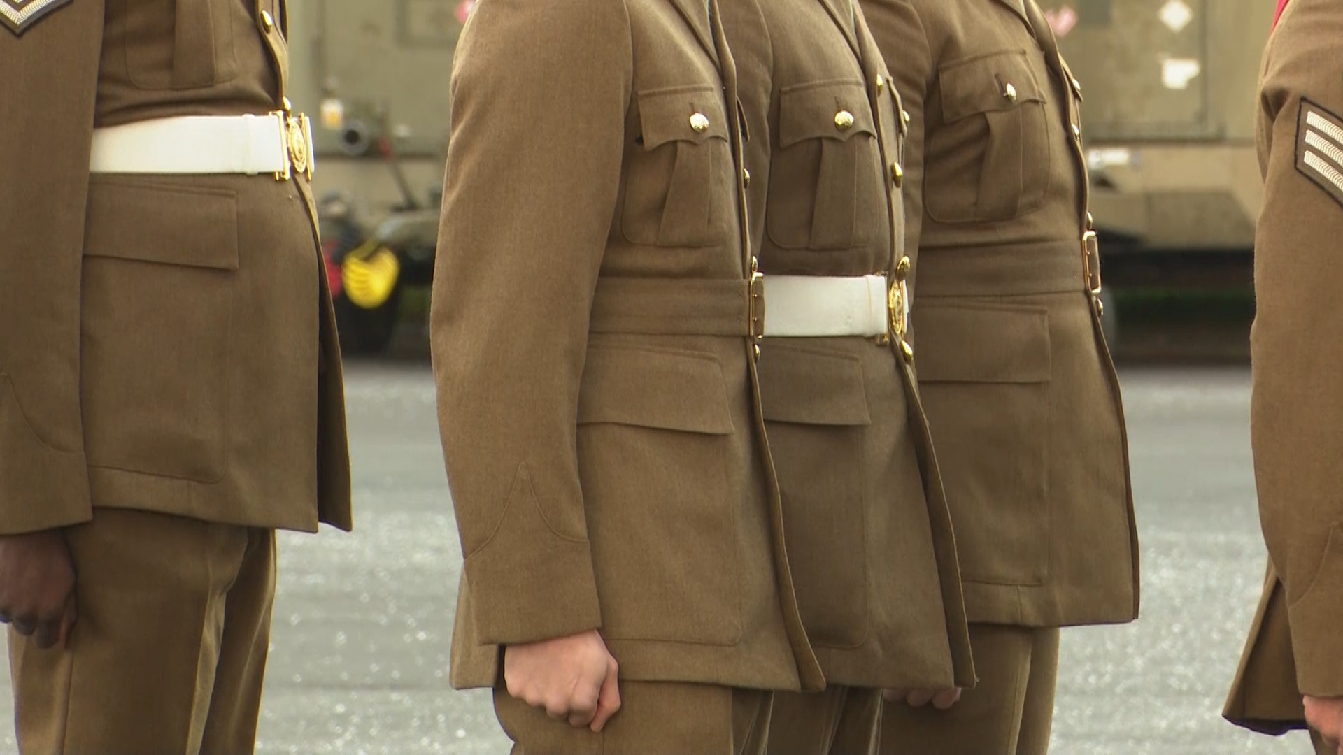 Anonymous Army personnel on parade