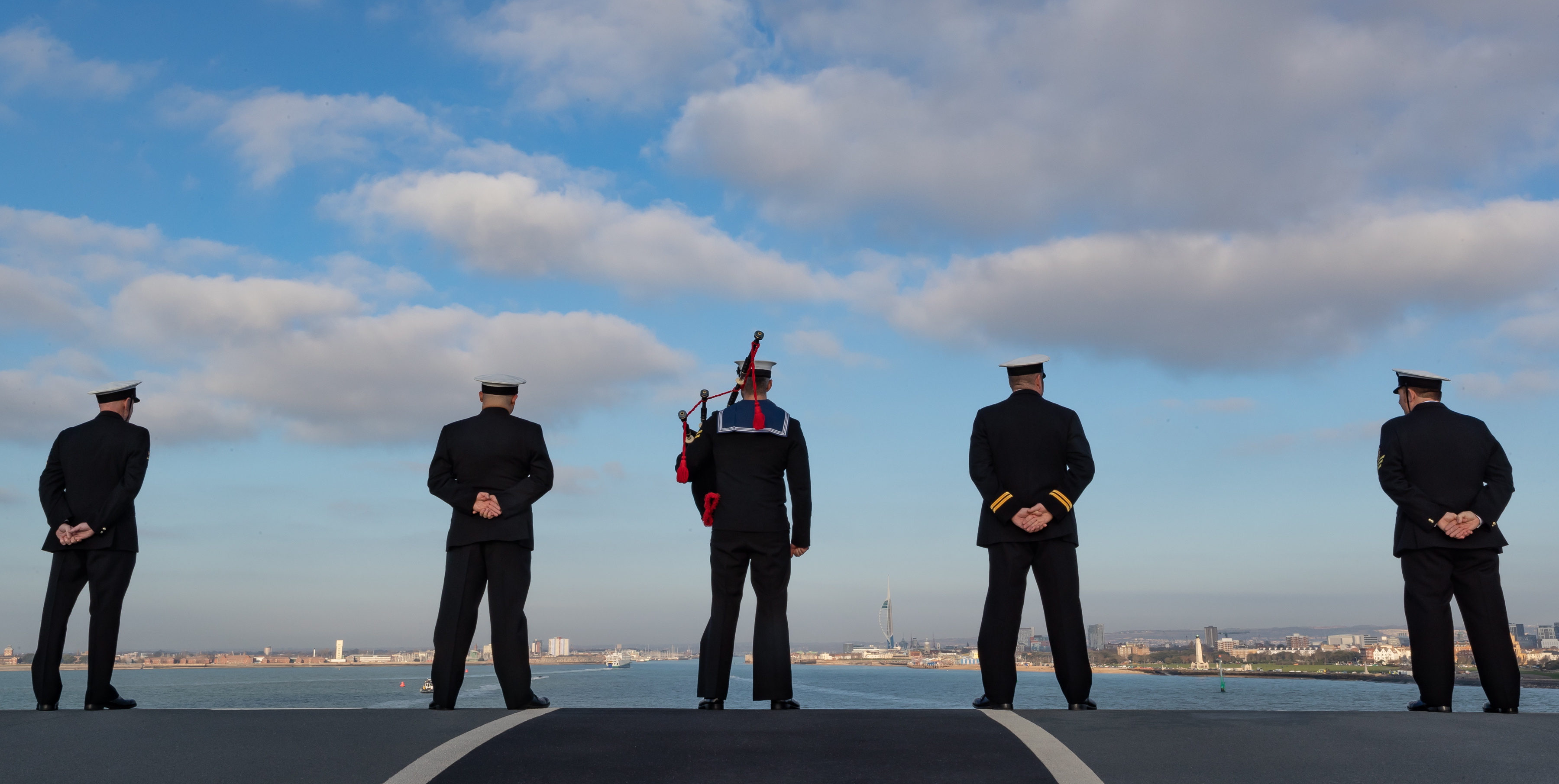 Anonymous shot of sailors onboard on HMS Queen Elizabeth 041219 CREDIT ROYAL NAVY