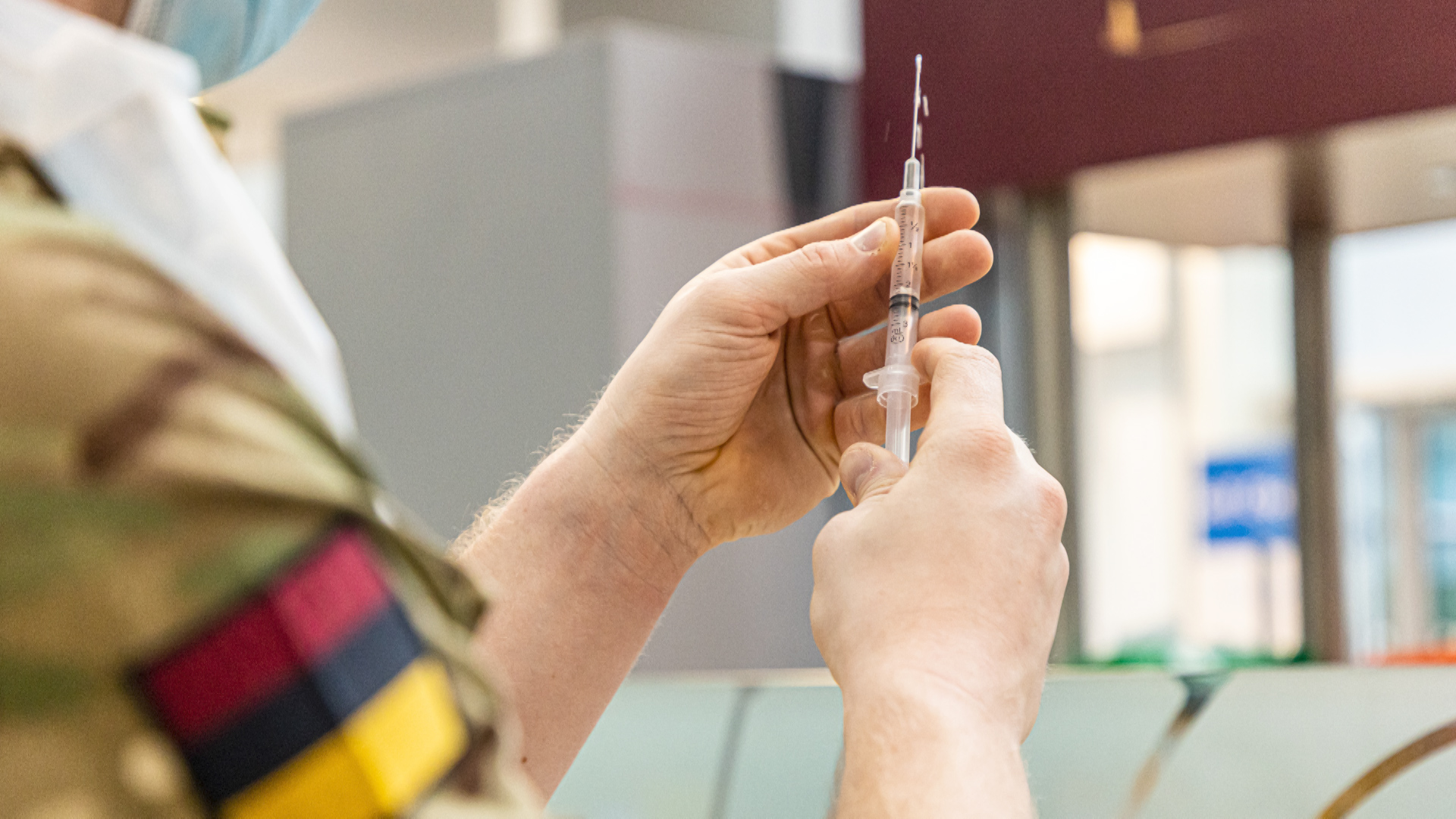 About 1,300 military personnel are helping with the vaccine booster programme