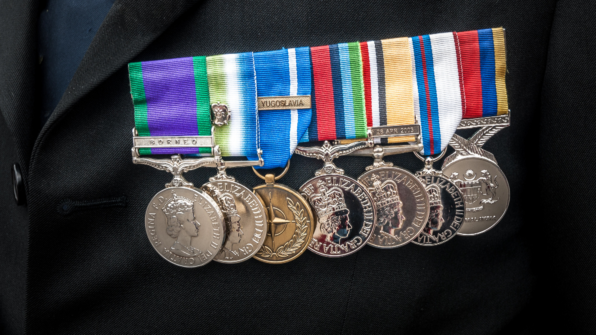 File photo of a veteran's military medals